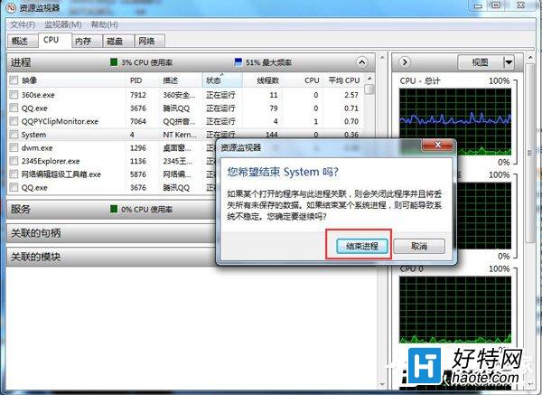 Win7系統CPU使用率忽高忽低圖文教程