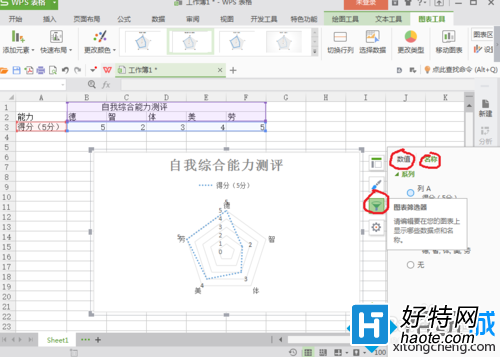 win8.1系統在表格數據中制作雷達圖圖文教程