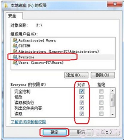 everyone權限如何設置？圖解Win7系統everyone權限的方法