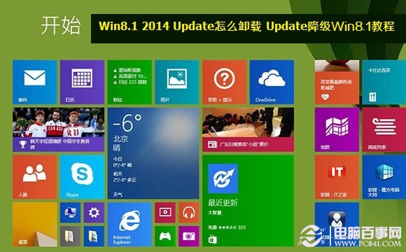Win8.1 2014 Update怎麼卸載 Update降級Win8.1教程