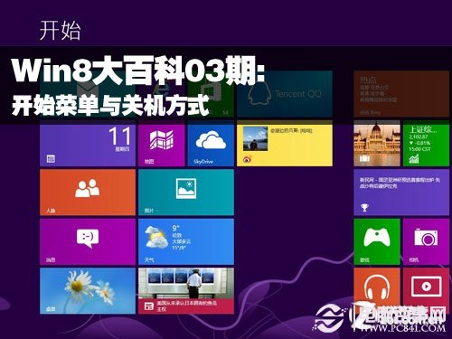 Win8大百科03期:開始菜單與關機方式 