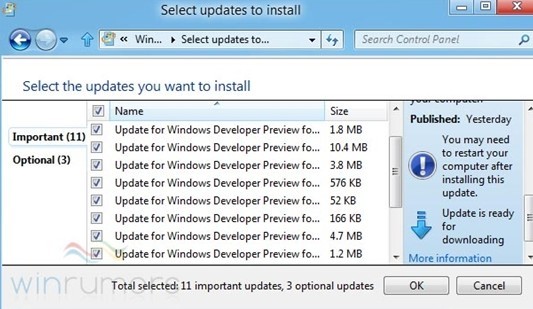 Windows 8開發預覽版發布更新補丁