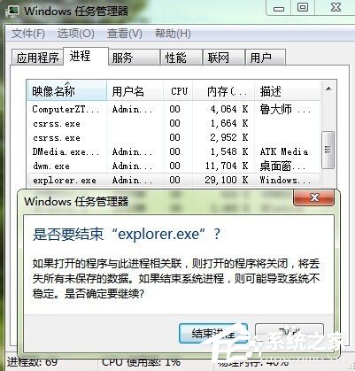 如何解決Win7開機後桌面什麼都沒有的問題？