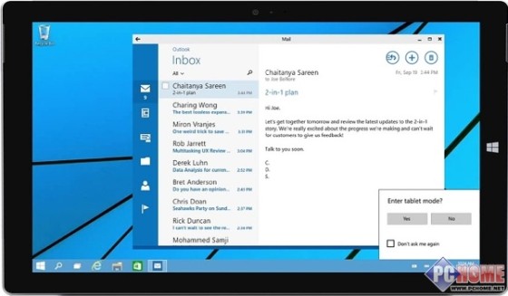 Windows10小技巧：手動切換平板模式