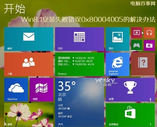 Win8.1安裝失敗錯誤0x80004005的解決辦法