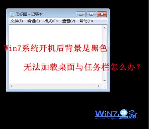 解決Win7開機桌面全黑無法加載任務欄和桌面的方法