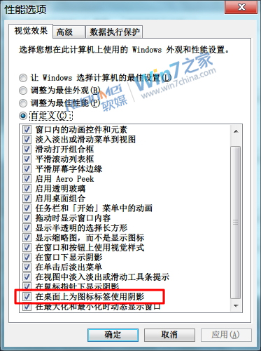 Win7如何取消桌面圖標虛線框