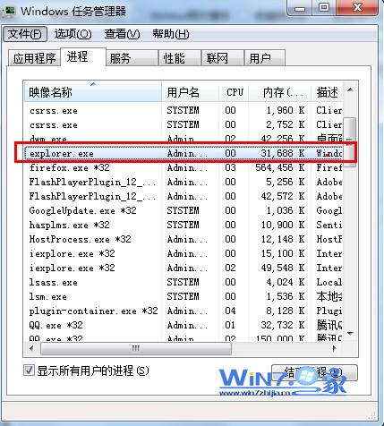 win7系統的任務管理器