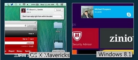 Win8.1對比OS X Mavericks:誰是最好桌面系統