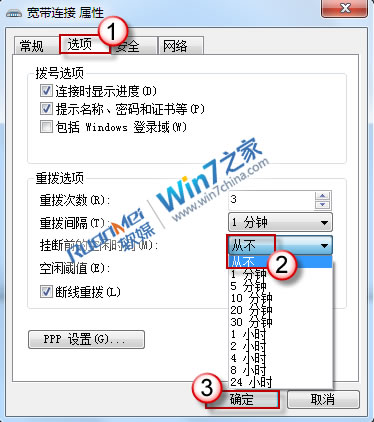 Windows7下ADSL自動斷線的問題及解決方法