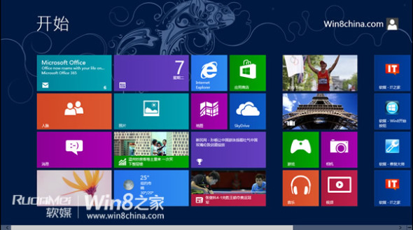 Windows8系統新用戶界面定名“Windows UI”