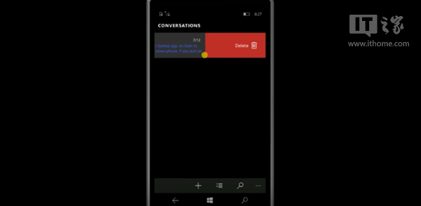 Win10 Mobile一周年更新正式版上手：信息支持滑動刪除和同步