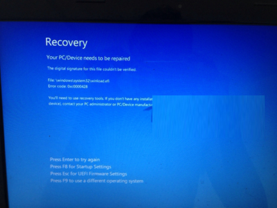 Win10系統開不了機出現Recovery藍屏怎麼解決