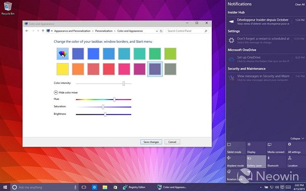 Win10 Build 10056開啟多彩主題設置方法