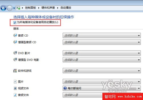 Windows Vista系統中如何禁用自動播放2