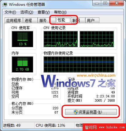 揪出Windows 7瘋狂讀寫硬盤的軟件和進程