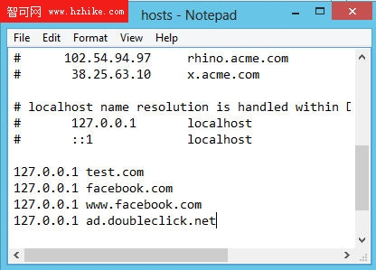 Win 8不支持hosts文件屏蔽網站的功能