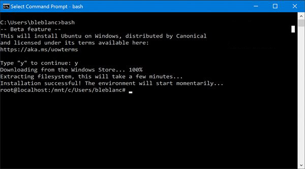 Win10系統怎麼開啟Linux Bash命令行？