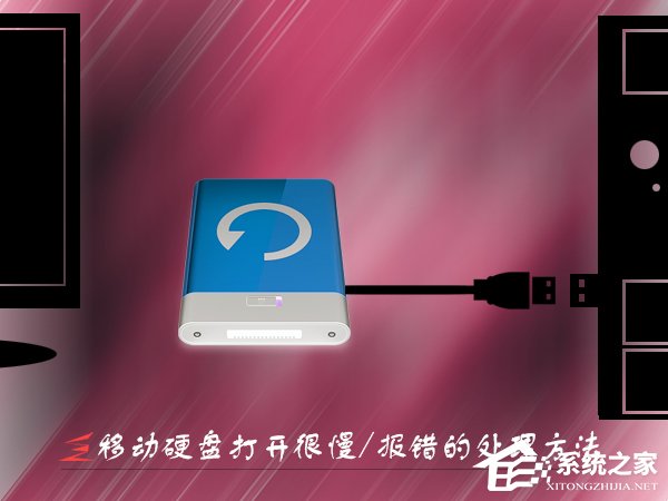 Win7移動硬盤打開很慢怎麼辦？打開移動硬盤就報錯的處理方法