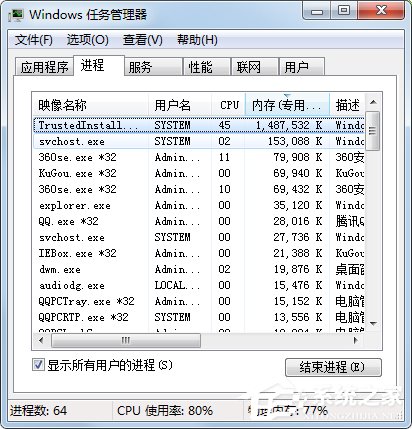 Win7系統Trustedinstaller.exe占用最高怎麼解決？