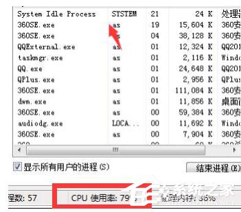 Win7系統System Idle Process占用率高的解決方法