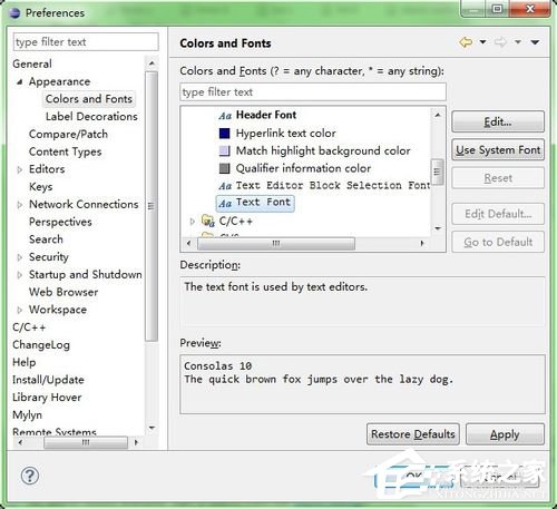 Win7系統Eclipse字體大小設置的方法