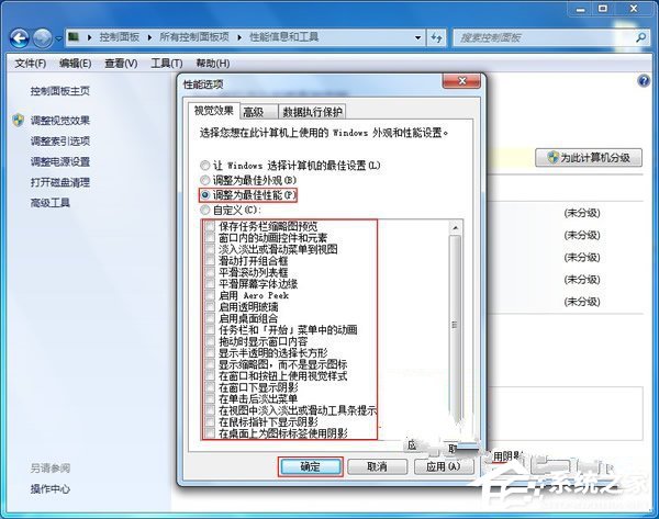 Win7如何關閉視覺效果提高系統效率？