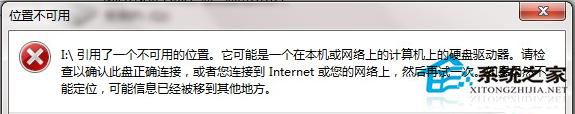 Win7開啟文件時報錯“引用了一個不可用的位置”如何處理？