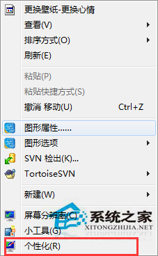 Win7桌面右鍵中的“個性化”選項不見了如何解決