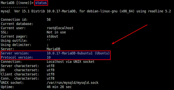 Linux系統怎麼查看MariaDB服務端的版本