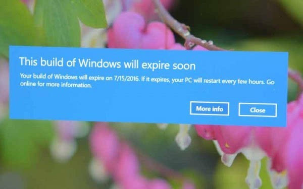 Windows 10預覽版下一個版本將提供更佳的過期通知的照片