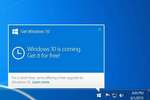 微軟被迫簡化用戶拒絕升級Windows 10的方式的照片