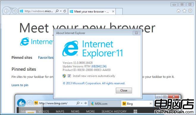 微軟在IE11更新中注水 新建選項卡卻看到Windows 10升級推廣的照片 - 1