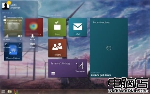 全新Win9概念界面圖：美觀程度秒殺Win8