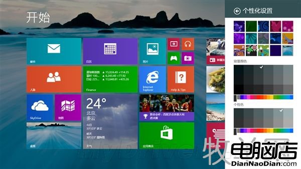 Win8.1新功能：桌面與開始屏幕變同一張臉