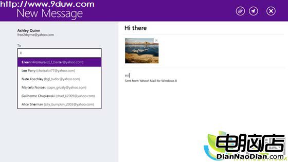 雅虎郵件,Win8版雅虎郵件,Win8版郵件,郵件應用