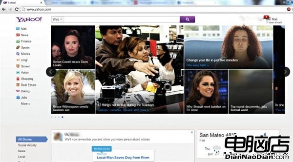 新版雅虎首頁曝光 運用大量Windows 8視覺元素