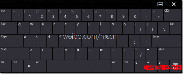 開啟Windows8觸摸鍵盤的標准方法