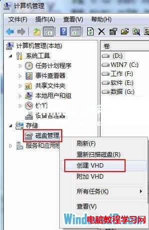 用Win7系統輕松創建VHD虛擬硬盤
