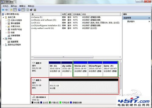 經驗談:利用WIN7磁盤管理進行硬盤分區