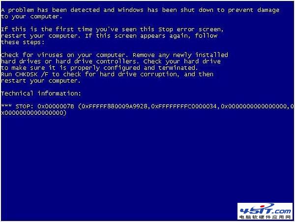 解決進入Windows XP系統藍屏提示“stop:0X0000007B”