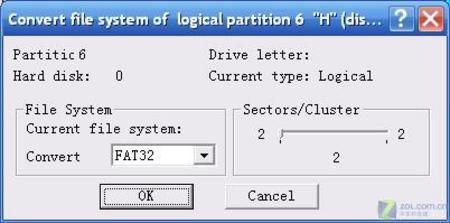 用Partion Magic 8.0實現NTFS到FAT的無損轉換