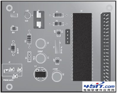 單片機最小系統電路板3D效果圖