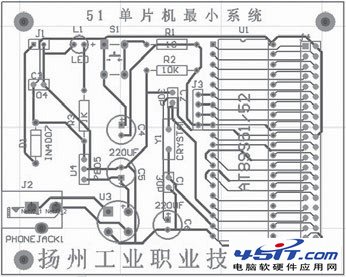 設置完成的電子時鐘PCB圖