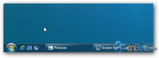 Windows 7 with the Quick Launch bar