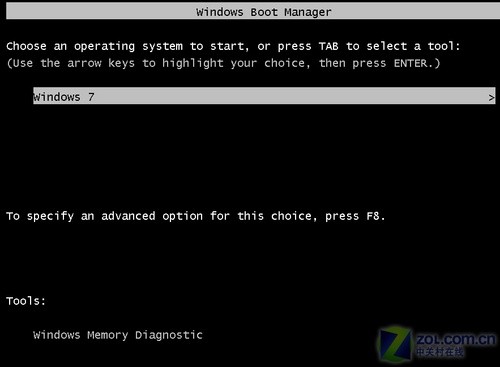 妙用空格鍵 調用Win 7啟動管理器