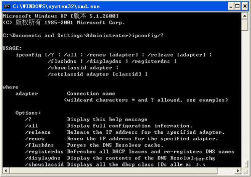 WinXP系統下ipconfig命令怎麼用？WinXP系統下ipconfig命令使用的方法
