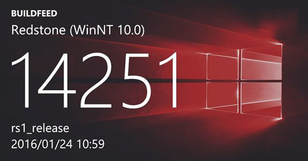 Win10 RS1預覽版14251曝光，重大更新即將來臨