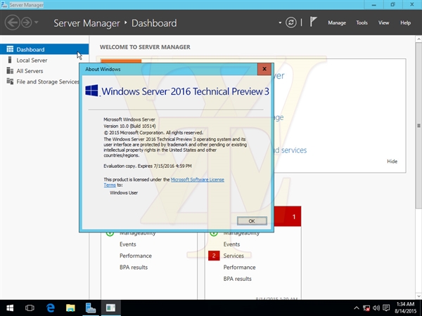 海量截圖＋下載：Windows Server 2016第三技術預覽版洩露