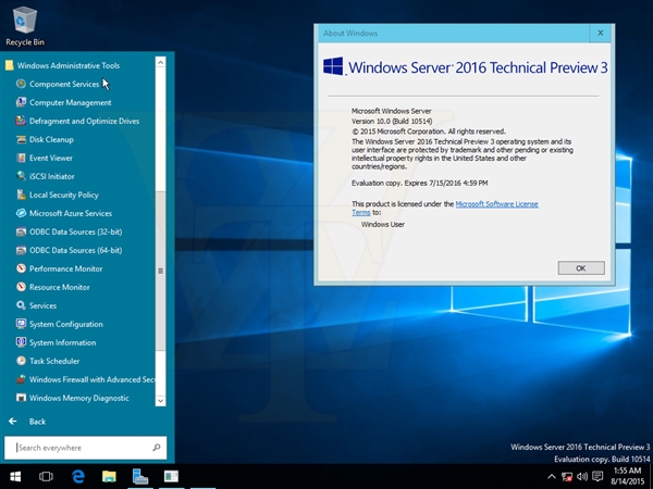 海量截圖＋下載：Windows Server 2016第三技術預覽版洩露